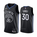 Maglia Golden State Warriors Stephen Curry NO 30 Citta Nero