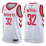 Maglia Houston Rockets Brandan Wright NO 32 Association 2017-18 Bianco