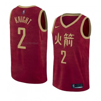 Maglia Houston Rockets Brandon Knight NO 2 Citta 2018-19 Rosso