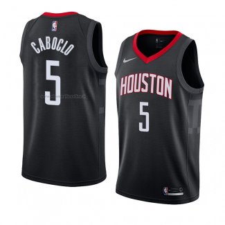 Maglia Houston Rockets Bruno Caboclo NO 5 Statement 2018 Nero