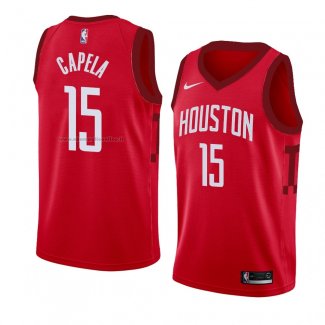 Maglia Houston Rockets Clint Capela NO 15 Earned 2018-19 Rosso