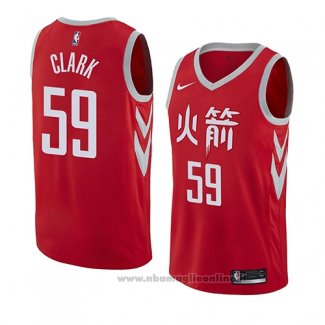 Maglia Houston Rockets Gary Clark NO 59 Citta 2018 Rosso