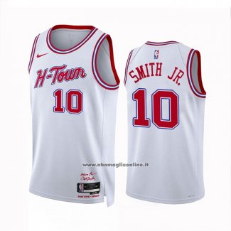 Maglia Houston Rockets Jabari Smith JR. #10 Citta 2023-24 Bianco