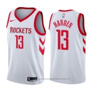 Maglia Houston Rockets James Harden NO 13 Association 2019 Bianco