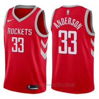 Maglia Houston Rockets Ryan Anderson NO 33 Swingman 2017-18 Rosso