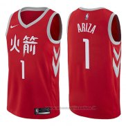 Maglia Houston Rockets Trevor Ariza NO 1 Citta 2017-18 Rosso