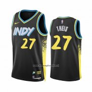 Maglia Indiana Pacers Daniel Theis #27 Citta 2023-24 Nero