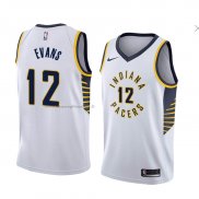 Maglia Indiana Pacers Tyreke Evans NO 12 Association 2018 Bianco