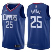 Maglia Los Angeles Clippers Austin Rivers NO 25 Icon 2017-18 Blu