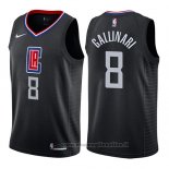 Maglia Los Angeles Clippers Danilo Gallinari NO 8 Statement 2019 Nero