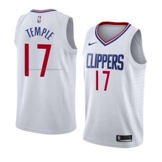 Maglia Los Angeles Clippers Garrett Temple NO 17 Association 2018 Bianco