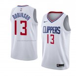 Maglia Los Angeles Clippers Jerome Robinson NO 13 Association 2018 Bianco