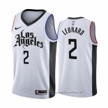 Maglia Los Angeles Clippers Kawhi Leonard NO 2 Citta 2019-20 Bianco