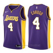 Maglia Los Angeles Lakers Alex Caruso NO 4 Statement 2017-18 Viola