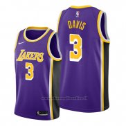 Maglia Los Angeles Lakers Anthony Davis NO 3 Statement Viola