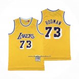 Maglia Los Angeles Lakers Dennis Rodman #73 Mitchell & Ness 1998-99 Giallo