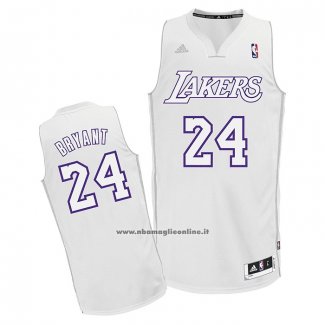 Maglia Los Angeles Lakers Kobe Bryant #24 Christmas Day Bianco