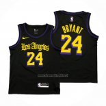 Maglia Los Angeles Lakers Kobe Bryant #24 Citta 2019-20 Nero