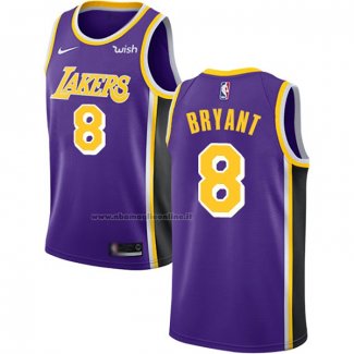 Maglia Los Angeles Lakers Kobe Bryant NO 8 Statement Viola