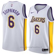 Maglia Los Angeles Lakers Lance Stephenson NO 6 Association 2018 Bianco