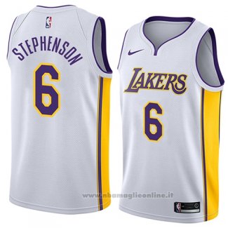 Maglia Los Angeles Lakers Lance Stephenson NO 6 Association 2018 Bianco