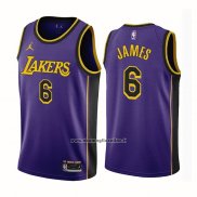 Maglia Los Angeles Lakers LeBron James #6 Statement 2022-23 Viola