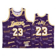 Maglia Los Angeles Lakers Lebron James #23 Hardwood Classics Tear Up Pack Viola