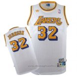 Maglia Los Angeles Lakers Magic Johnson NO 32 Throwback Bianco