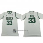 Maglia Manica Corta Boston Celtics Larry Bird No 33 Bianco