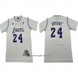 Maglia Manica Corta Los Angeles Lakers Kobe Bryant No 24 Bianco