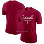 Maglia Manica Corta Miami Heat Rosso