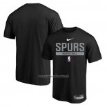 Maglia Manica Corta San Antonio Spurs Practice Performance 2022-23 Nero