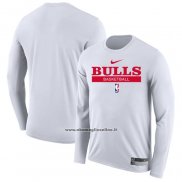 Maglia Manica Lunga Chicago Bulls Practice Performance 2022-23 Bianco