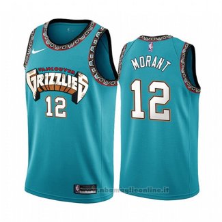 Maglia Memphis Grizzlies Ja Morant NO 12 25th Classic Verde