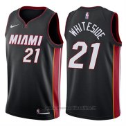 Maglia Miami Heat Hassan Whiteside NO 21 2017-18 Nero