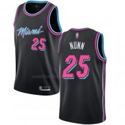 Maglia Miami Heat Kendrick Nunn NO 25 Citta 2018-19 Nero