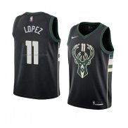 Maglia Milwaukee Bucks Brook Lopez NO 11 Statement 2018 Nero