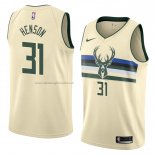 Maglia Milwaukee Bucks John Henson NO 31 Citta 2018 Crema