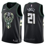 Maglia Milwaukee Bucks Tony Snell NO 21 Statement 2017-18 Nero