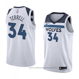 Maglia Minnesota Timberwolves Jared Terrell NO 34 Association 2018 Bianco