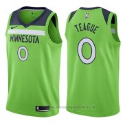 Maglia Minnesota Timberwolves Jeff Teague NO 0 Statement 2017-18 Verde