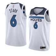 Maglia Minnesota Timberwolves Jonathan Stark NO 6 Association 2018 Bianco