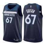 Maglia Minnesota Timberwolves Taj Gibson NO 67 Icon 2017-18 Blu