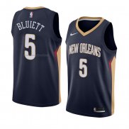 Maglia New Orleans Pelicans Trevon Bluiett NO 5 Icon 2017-18 Blu