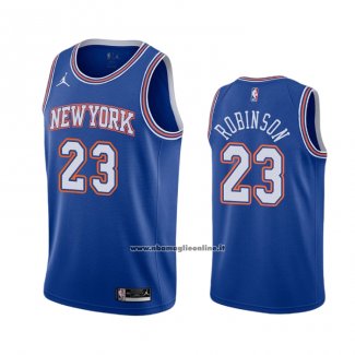 Maglia New York Knicks Mitchell Robinson #23 Statement 2020-21 Blu