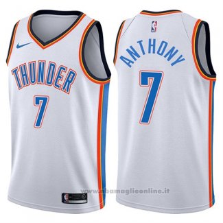 Maglia Oklahoma City Thunder Carmelo Anthony NO 7 2017-18 Bianco