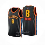 Maglia Oklahoma City Thunder Jaylin Williams #8 Citta 2024-25 Nero