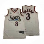 Maglia Philadelphia 76ers Allen Iverson No 3 Bianco