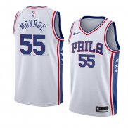 Maglia Philadelphia 76ers Greg Monroe NO 55 Association 2018 Bianco