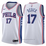 Maglia Philadelphia 76ers JJ Redick NO 17 Swingman Association 2017-18 Bianco